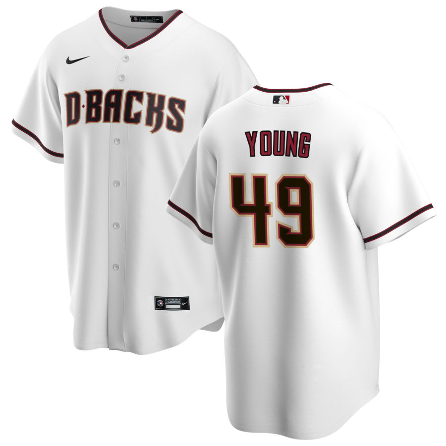 Nike Men #49 Alex Young Arizona Diamondbacks Baseball Jerseys Sale-White